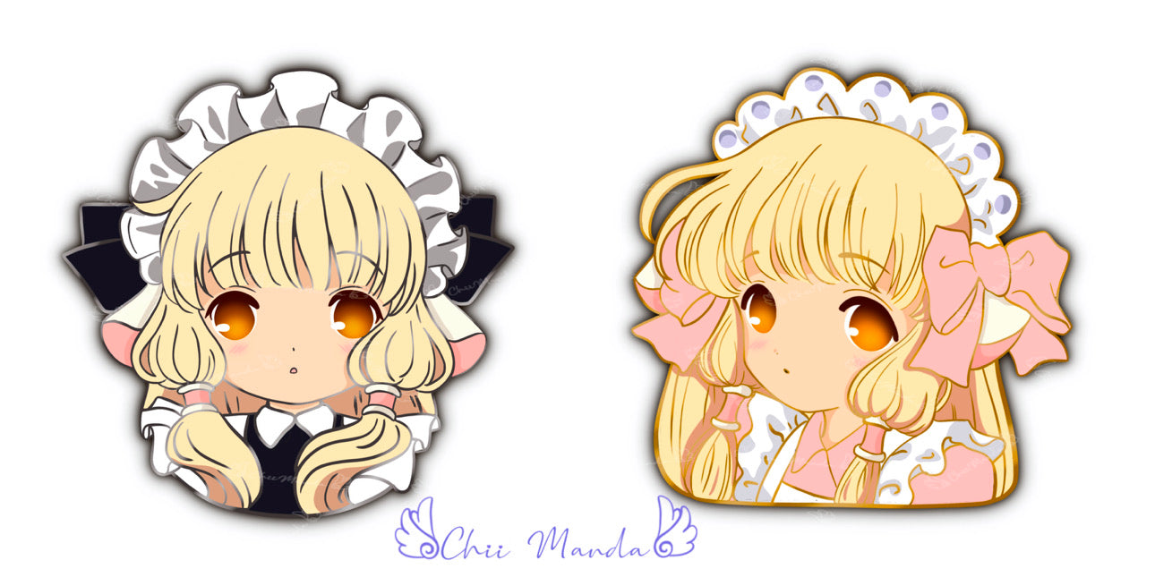 Sisters Chii & Freya Enamel Pins ** In-Hand**