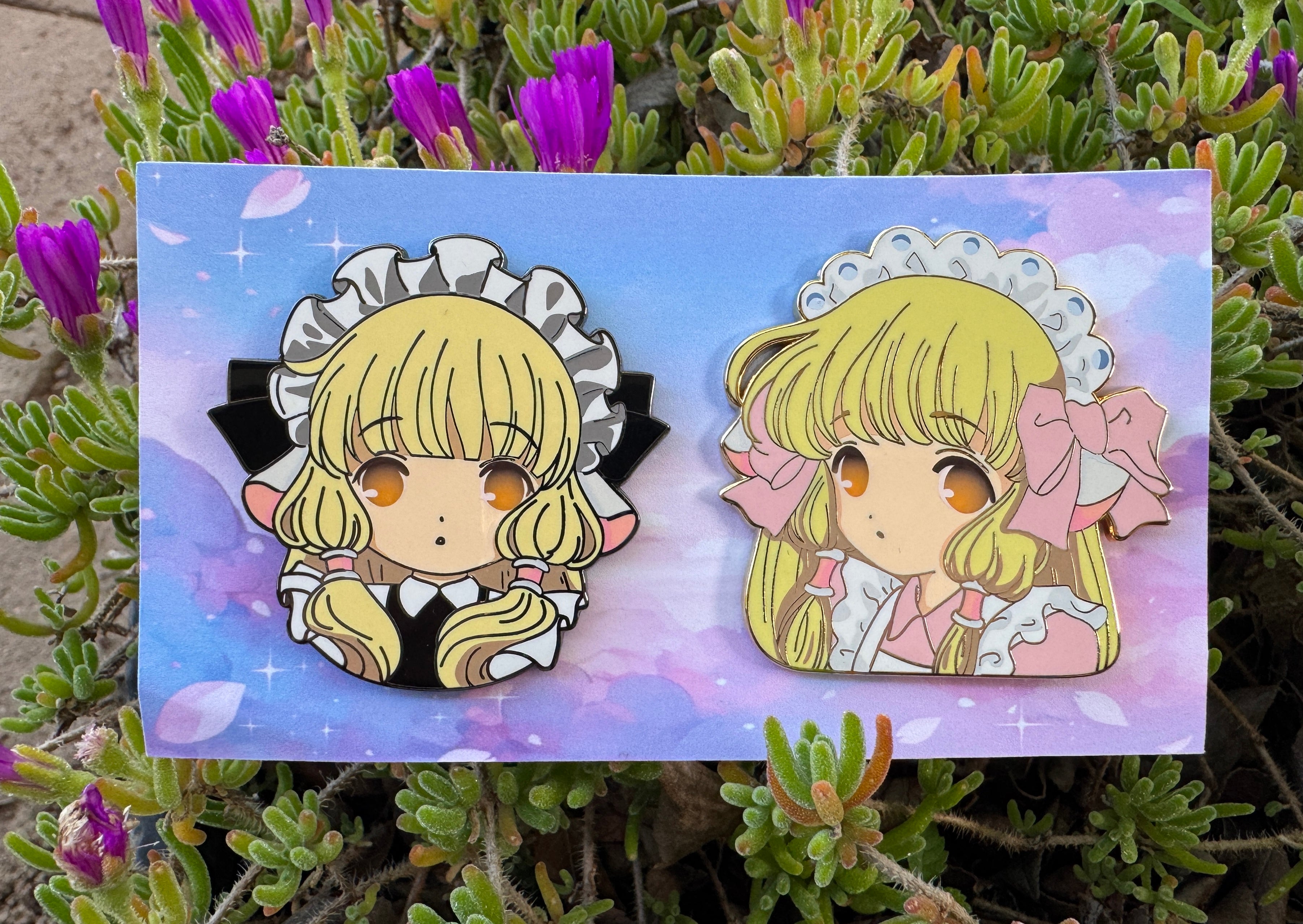 Sisters Chii & Freya Enamel Pins ** In-Hand**